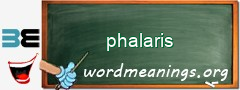 WordMeaning blackboard for phalaris